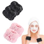 Dorbetar 4 Pcs Wrist Bands for Washing Face, Microfiber Wrist Towels for Washing... - Image 6