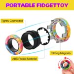 15 Pcs Magnetic Rings Fidget Toys Set Classroom Prizes for Kids Finger Magnet Ri... - Image 4