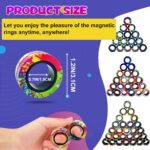 15 Pcs Magnetic Rings Fidget Toys Set Classroom Prizes for Kids Finger Magnet Ri... - Image 5