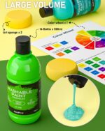 Nicpro 18 Colors Large Washable Paint Set for Kid (8.45oz), Acrylic Bulk Paint S... - Image 4