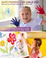 Nicpro 18 Colors Large Washable Paint Set for Kid (8.45oz), Acrylic Bulk Paint S... - Image 6