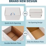 WIFTREY 50 Pack 7x5x4 Shipping Boxes for Small Business Packing, White Corrugate... - Image 4