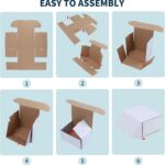 WIFTREY 50 Pack 7x5x4 Shipping Boxes for Small Business Packing, White Corrugate... - Image 7