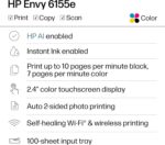 HP Envy 6155e Wireless All-in-One Color Inkjet Printer, Portobello, Print, scan,... - Image 3