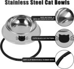 Serentive 2 Pcs Non-Slip Stainless Steel Small Cat Food Bowls - Unbreakable, Thi... - Image 4