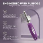 Poodle Dematting Fur Rake Comb Brush for Dogs and Cats - Long 2.5" Steel Safety ... - Image 4