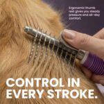 Poodle Dematting Fur Rake Comb Brush for Dogs and Cats - Long 2.5" Steel Safety ... - Image 7