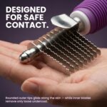 Poodle Dematting Fur Rake Comb Brush for Dogs and Cats - Long 2.5" Steel Safety ... - Image 10