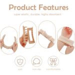 Canitor Spa Headband Wristband Set with Hair Clips Skincare Headbands for Washin... - Image 6