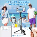 SelfieShow Selfie Stick, Extendable Selfie Stick Tripod with Wireless Remote and... - Image 4