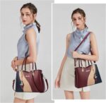 Purses and Handbags for Women Tote PU Leather Ladies Satchel Top Handle Crossbod... - Image 3