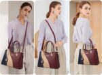 Purses and Handbags for Women Tote PU Leather Ladies Satchel Top Handle Crossbod... - Image 4