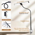 Motumen Led Desk Lamp for Home Office, Eye-Care Architect Light with Clamp, Smar... - Image 3