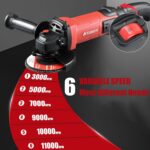 AOBEN 1200W Angle Grinder 4-1/2 inch | 10Amp, 11000 RPM, 6-Speed Corded Power El... - Image 4