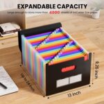 Sooez 24 Pockets Expanding File Folder with Blank Labels, According File Organiz... - Image 3