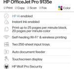 HP OfficeJet Pro 9135e Wireless All-in-One Color Inkjet Printer, Print, scan, Co... - Image 3