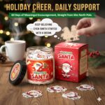Positive Santa Claus Christmas Jar with 60 Daily Affirmation Cards, Emotional Su... - Image 3