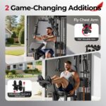 Sportsroyals Home Gym, Multifunctional Workout Station with Leg Press, 150LBS We... - Image 4
