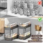 Pull Out Spice Rack Organizer for Cabinet, 3 Packs Slide Out Spice Racks Organiz... - Image 7