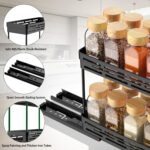 Pull Out Spice Rack Organizer for Cabinet, 3 Packs Slide Out Spice Racks Organiz... - Image 8