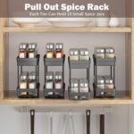 Pull Out Spice Rack Organizer for Cabinet, 3 Packs Slide Out Spice Racks Organiz... - Image 9