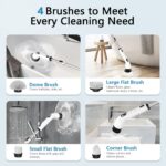 TUYU Electric Spin Scrubber, Full-Body IPX7 Waterproof Bathroom Scrubber with Po... - Image 4