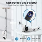 TUYU Electric Spin Scrubber, Full-Body IPX7 Waterproof Bathroom Scrubber with Po... - Image 6