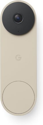 Google Nest Doorbell (Wired, 3rd Gen) - 2K Video, Live View - 2025 - Linen | Vid... - Image 3
