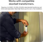 Google Nest Doorbell (Wired, 3rd Gen) - 2K Video, Live View - 2025 - Linen | Vid... - Image 11
