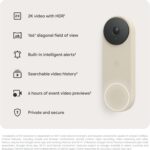Google Nest Doorbell (Wired, 3rd Gen) - 2K Video, Live View - 2025 - Linen | Vid... - Image 14