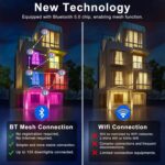 SikSog Black Smart Recessed Lighting 6 Inch RGBCW Color Changing 16W LED Downlig... - Image 4