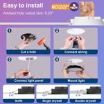 SikSog Black Smart Recessed Lighting 6 Inch RGBCW Color Changing 16W LED Downlig... - Image 9