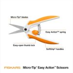 Fiskars Micro-Tip Spring Assisted Scissors, Precision Cutting Stainless Steel Bl... - Image 4