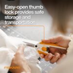 Fiskars Micro-Tip Spring Assisted Scissors, Precision Cutting Stainless Steel Bl... - Image 6