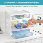 Vtopmart Clear Plastic Desk Organizer, 4-Tier Assemble Desktop File Organizer wi... - Image 4
