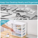 Vtopmart Clear Plastic Desk Organizer, 4-Tier Assemble Desktop File Organizer wi... - Image 5