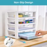 Vtopmart Clear Plastic Desk Organizer, 4-Tier Assemble Desktop File Organizer wi... - Image 7