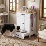 Dog Feeding Station with 2 Elevated Dog Bowls, Food Storage with Adjustable Shel... - Image 8