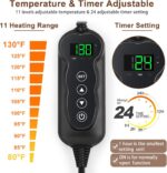 MIXJOY Heated Cat Bed, 11 Adjustable Temperature Cat Heating Pad Indoor with Tim... - Image 4