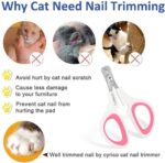 Pet Nail Clippers, Update Version Cat & Kitten Claw Nail Clippers for Trimming, ... - Image 4