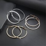 925 Sterling Silver Earrings for Women 2025 Trendy Full Diamond Dangle Round Hoo... - Image 4