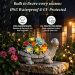 Nacome Solar Garden Outdoor Statues Turtle with Succulent and 7 LED Lights - Law... - Image 7