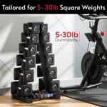 Dumbbell Rack Stand Only, Compatible with Peloton Weights, Ergonomic Weight Rack... - Image 3