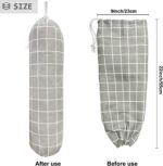 SYIPO Plastic Bag Holder, Wall Mount Organizer, Shopping Bags Carrier, Washable ... - Image 3