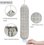 SYIPO Plastic Bag Holder, Wall Mount Organizer, Shopping Bags Carrier, Washable ... - Image 4