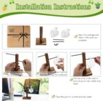 XXXFLOWER Plant Terrarium Wooden Stand, Hydroponic Planter Bulb Glass Metal Swiv... - Image 6