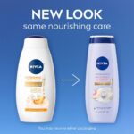 NIVEA Refreshing White Peach and Jasmine Body Wash with Nourishing Serum, Scente... - Image 3