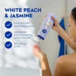 NIVEA Refreshing White Peach and Jasmine Body Wash with Nourishing Serum, Scente... - Image 4