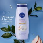 NIVEA Refreshing White Peach and Jasmine Body Wash with Nourishing Serum, Scente... - Image 10