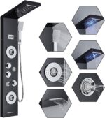 AlenArt Shower Panel Tower System Rainfall Waterfall Shower Head with Body Jets ... - Image 4